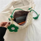 Bubble Flower Handbag For Women Summer Shoulder Bag Sweet Girls Underarm Bag