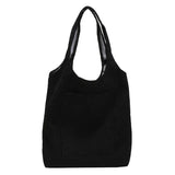 Corduroy Tote Bag Large Capacity Travel Shoulder Handbag
