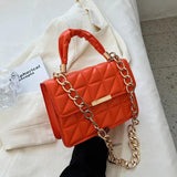 Solid Women's Shoulder Bag Flap Lady Handbags Chain Strap Crossbody Bags