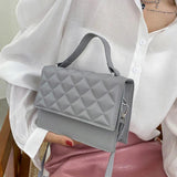 Embroidered Flap Shoulder Bag Crossbody Messenger Handbag