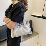 Transparent PVC Shopping Bag Jelly Totes Shoulder Bags