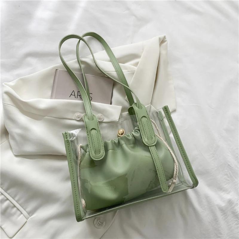 Transparent PVC Shopping Bag Jelly Totes Shoulder Bags