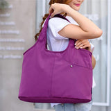 Female Portable Foldable Dumplings Handbag Lightweight Shopper Bag