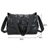 Pleated Quilted Crossbody Bag Mini Zipper Handbag