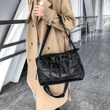 Pleated Quilted Crossbody Bag Mini Zipper Handbag