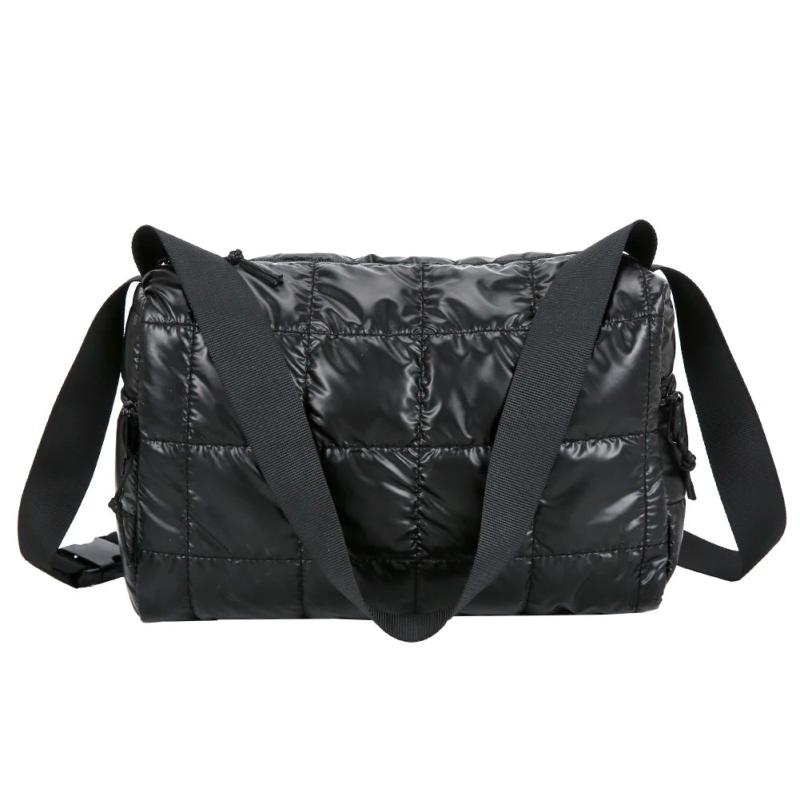 Pleated Quilted Crossbody Bag Mini Zipper Handbag