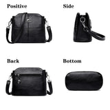 Leather Crossbody Bag Embroidered Small Shoulder Bag Women Handbag