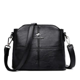 Leather Crossbody Bag Embroidered Small Shoulder Bag Women Handbag