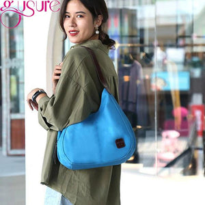 Canvas Travel Shoulder Bag Women's Casual Tote