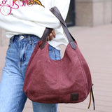 Canvas Travel Shoulder Bag Women's Casual Tote