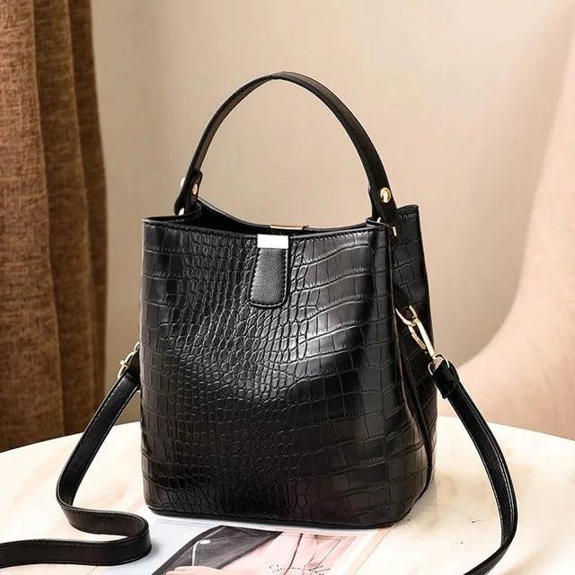 Large Capacity Women's Leather Handbag Crossbody Bag