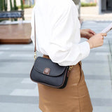 Litchi Leather Messenger Bag Women Handbag Shoulder Bag Flap