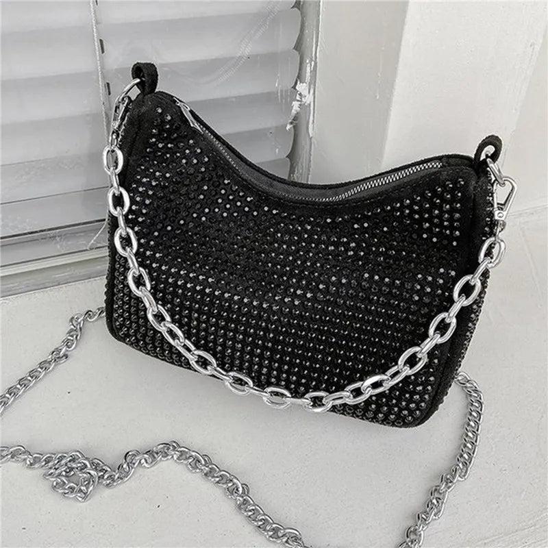 Rhinestone Handbag Diamonds Shoulder Bag Purse Crossbody Bag