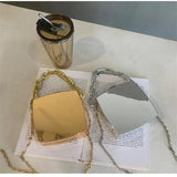 Silver PVC Evening Clutch Bag Crossbody Shoulder Bags Mini Purses