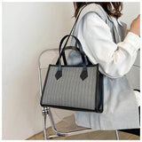 Knitting Handbags Women's Bag Shoulder Crossbody Top Handle Totes Square