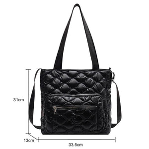 Cotton Padded Bag Women's Diamond Pattern Handbag Winter Quilted Bag