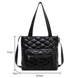 Cotton Padded Bag Women's Diamond Pattern Handbag Winter Quilted Bag
