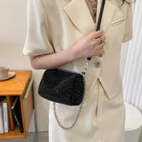 Rhinestone Shoulder Messenger Bag Diamond Handbag Women Business Travel
