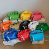 Ladies Diamonds Handbags High Leather Solid Shoulder Crossbody Bags