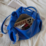 Ladies Diamonds Handbags High Leather Solid Shoulder Crossbody Bags