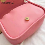 PU Leather Underarm Bag Soft Flap Female Commute Bag Love Clasp