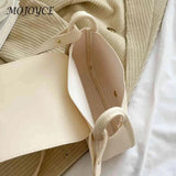 PU Leather Underarm Bag Soft Flap Female Commute Bag Love Clasp