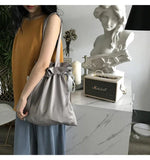 Japan Style String Bag Ruched Shoulder Bag