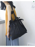 Japan Style String Bag Ruched Shoulder Bag