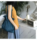 Japan Style String Bag Ruched Shoulder Bag