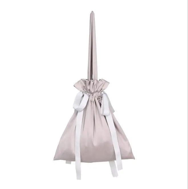 Japan Style String Bag Ruched Shoulder Bag