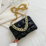 Quilted Shoulder Bag Chain Messenger Handbag Plaid Purse HPS1305