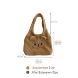 Woman's Plush Bag Cashmere Handbag Large Capacity Shoulder Bags