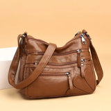 Women's Leather Shoulder Bag Classic Crossbody Handbag and Purse