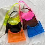 Summer Women's Transparent Handbags Jelly Bag Ladies Shoulder Beach Bag HPS131