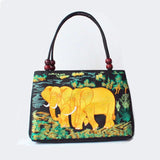 Thai Style Elephant Handbag Embroidered Canvas Shoulder Bag