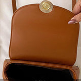 Women's PU Leather Crossbody Bag Chains Shoulder Bag