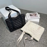 Top Shopper Shoulder Bags For Women Soft Cotton Nylon Shopping Bags Canvas Totes