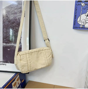 Stylish 90s Y2K Canvas Mini Crossbody Bag for Phone