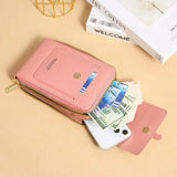 Women Handbags Pu Leather Shoulder Bags Touch Screen Phone Purse