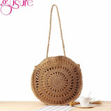 Beach Shoulder Bags Women Hollow Handbags Straw Knitting Bags