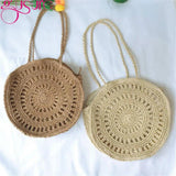 Beach Shoulder Bags Women Hollow Handbags Straw Knitting Bags