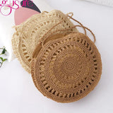 Beach Shoulder Bags Women Hollow Handbags Straw Knitting Bags