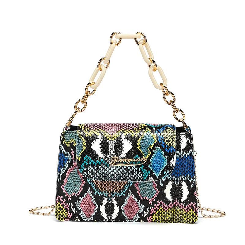 Serpentine Chain Crossbody Bag Small Handbag Top-handle Purse