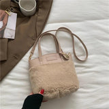 Fluffy Shoulder Bag Women Crossbody Fur Handbag