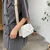 Plaid Crossbody Bag Flap Small Handbag Women Shoulder Messenger Bag