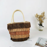Summer Straw Weave Shoulder Bag For Women Beach Travel Handbag Lady Casual