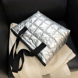 Nylon Shoulder Bags Casual Space Cotton Bag Quilted Totes Warm Winter