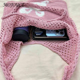 Cute Rabbit Woven Hobo Bag Eco-Friendly Female Tote