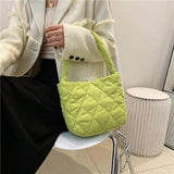 Corduroy Tote Bag for Women Pad Cotton Shoulder Bag Handbags Casual