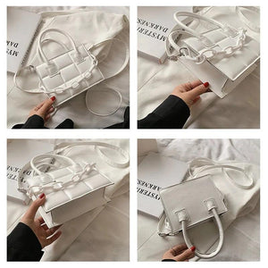 Small Pu Leather Chain Crossbody Bag for Women